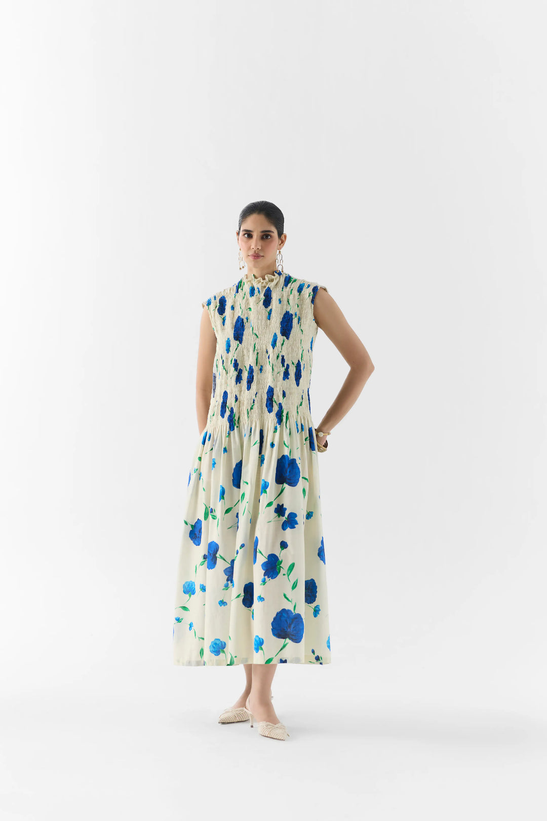 Moss Rose Ruching Dress
