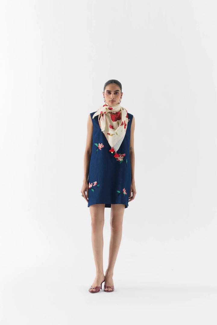 Rose Denim Dress