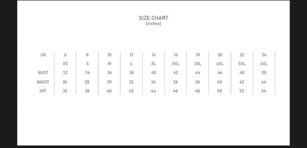 Size Chart (cm)