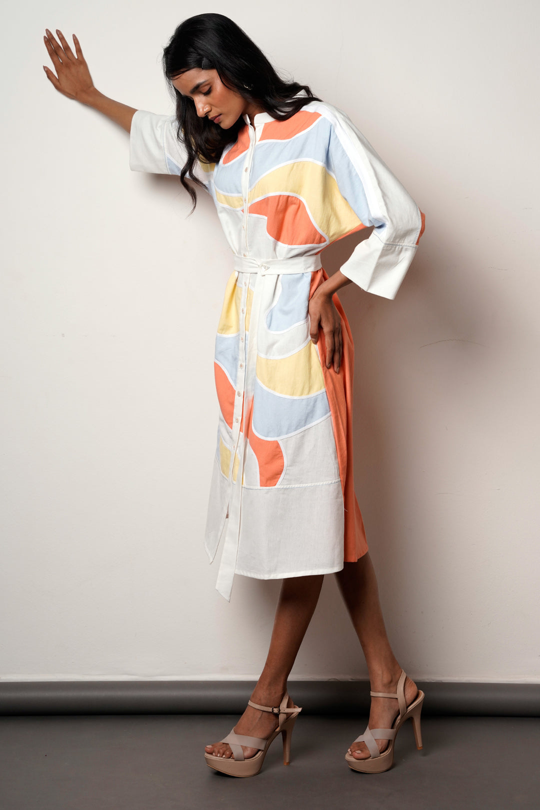 Morado-brushstroke-midi-dress