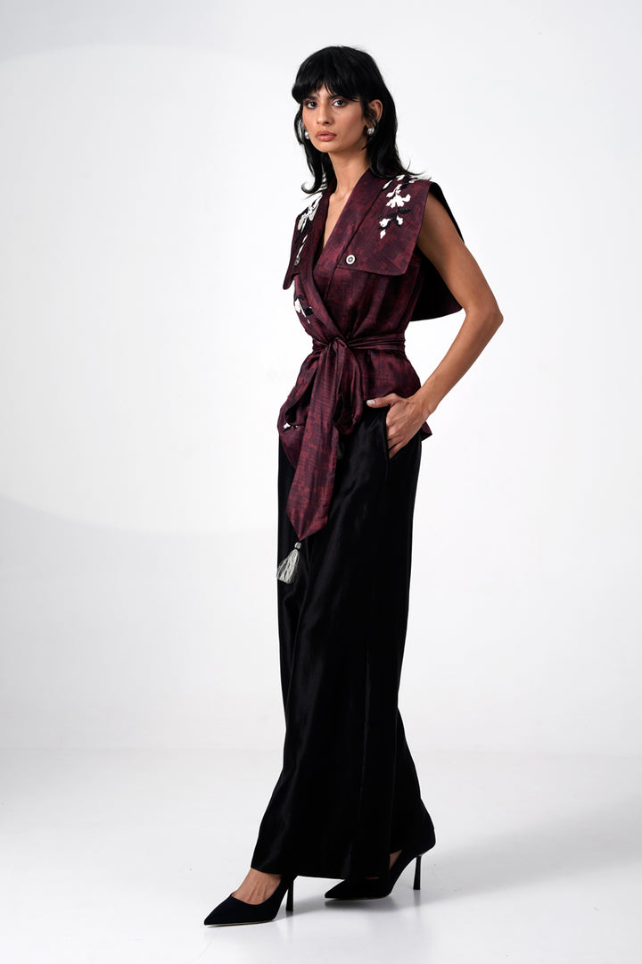 NORMAN & RORY - SAFARI JACKET WITH WIDE LEG PANT