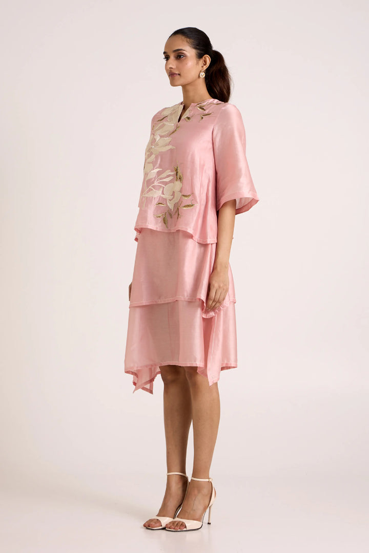 Ice Pink Quinn Terraced Dress