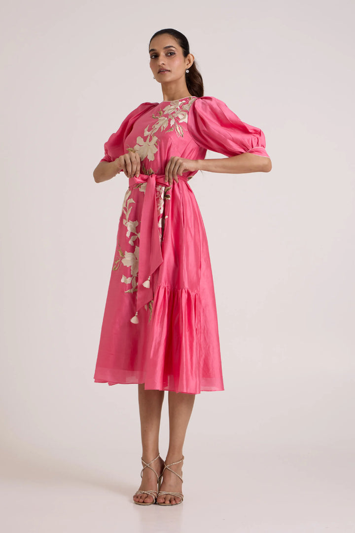 Jay Pink Bellini Midi Dress