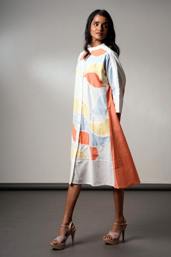 Morado-brushstroke-midi-dress