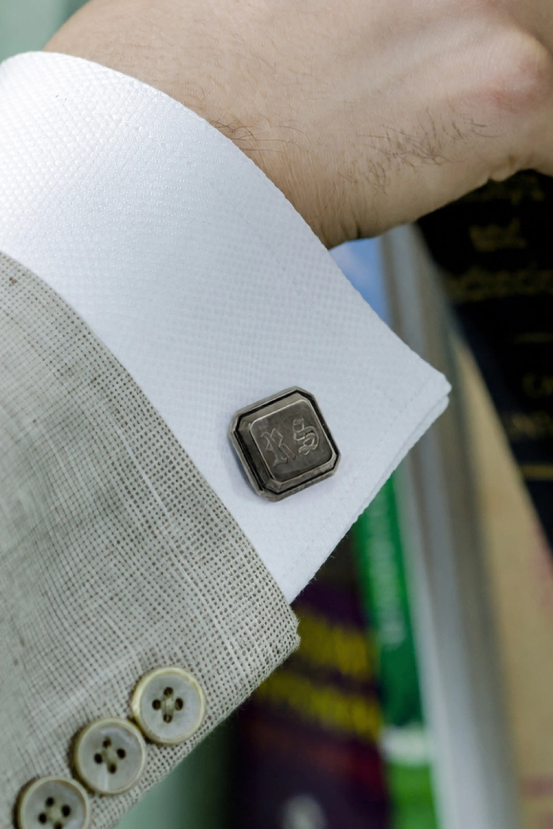 Sharp Black Insignia Cufflinks