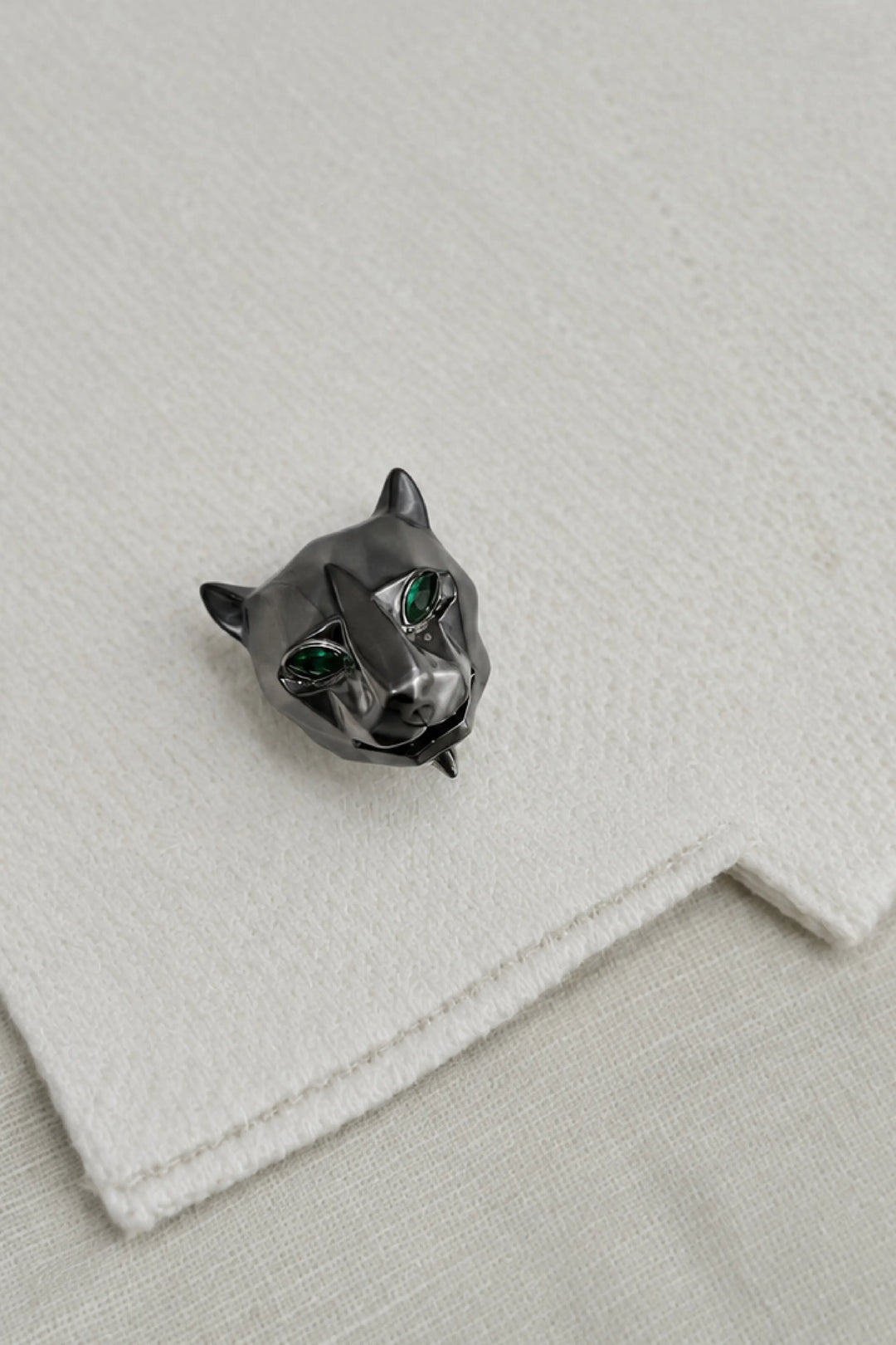 Silver Oxidised Untamed Panther Cufflinks