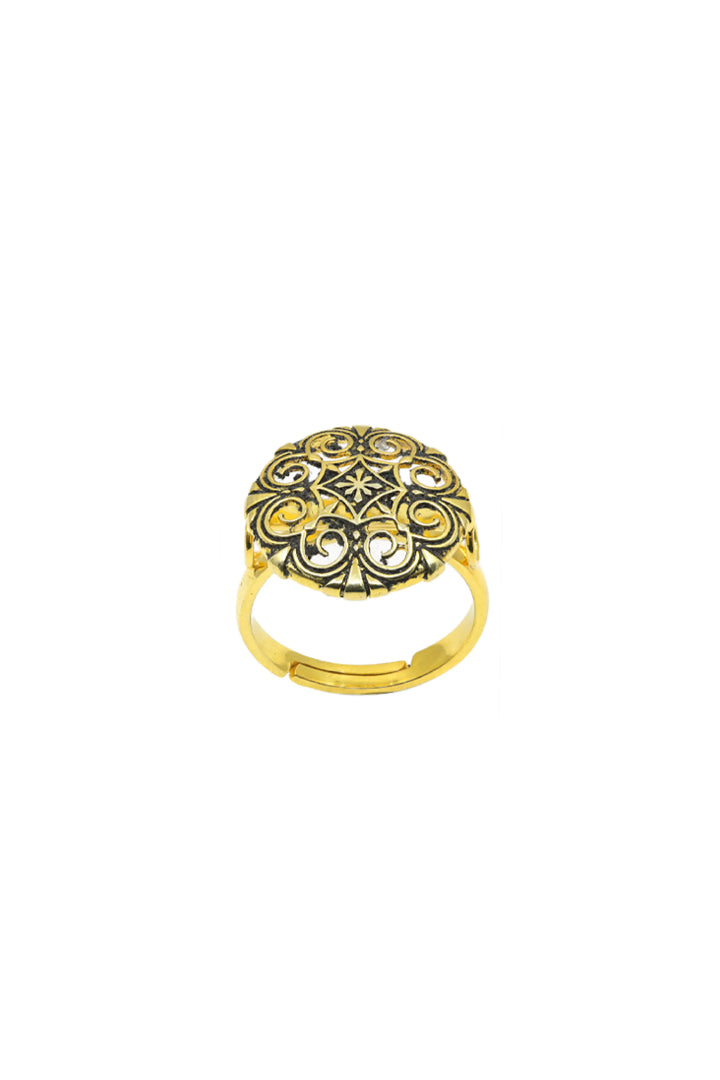 Thar Binti Ring - Gold Oxide Finish