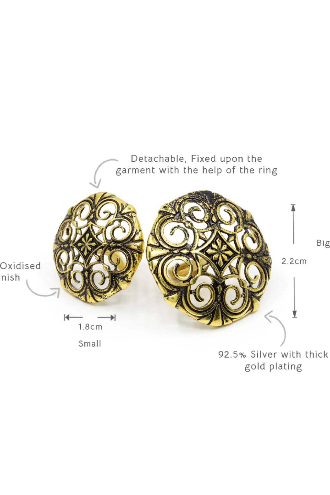 Golden Thar Sherwani Buttons