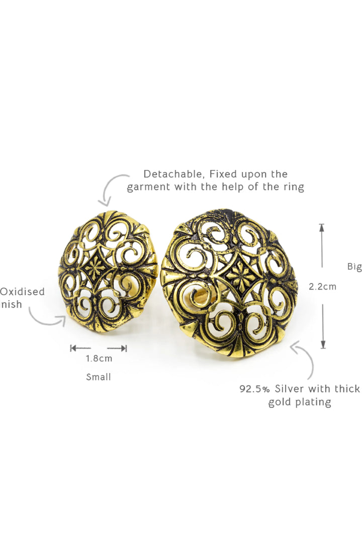 Golden Thar Sherwani Buttons