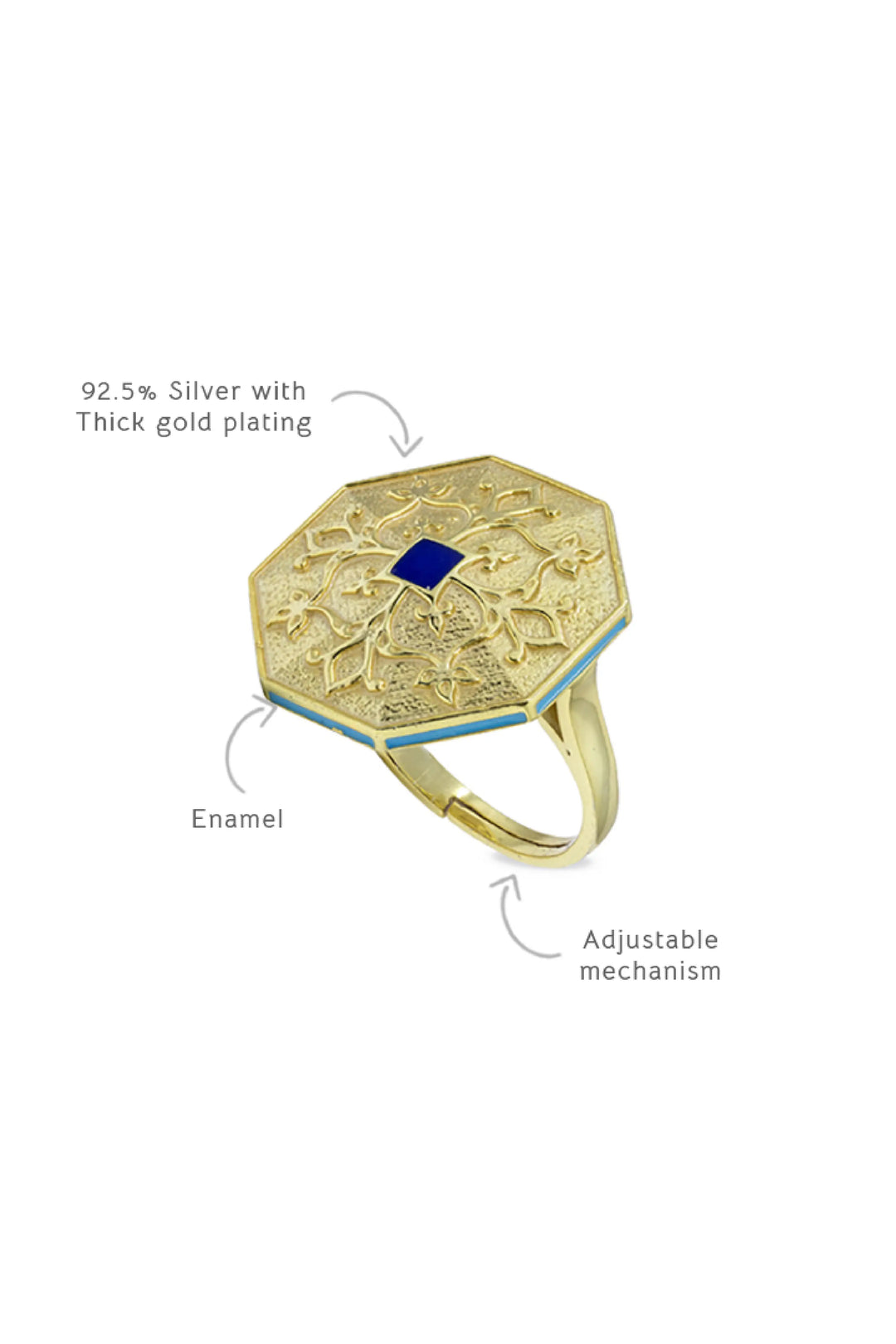 Goonj Tibari Ring - Gold Plated