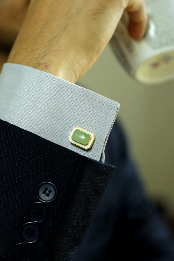 Foggy Green Tranquil Vitamin Sea Cufflinks