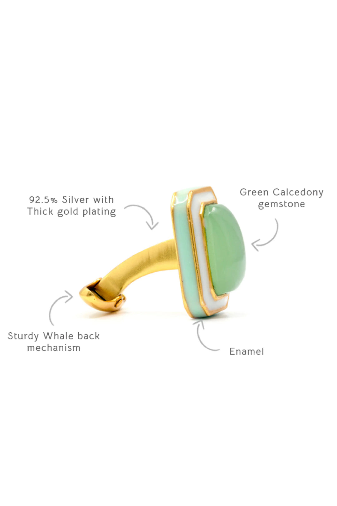 Foggy Green Tranquil Vitamin Sea Cufflinks