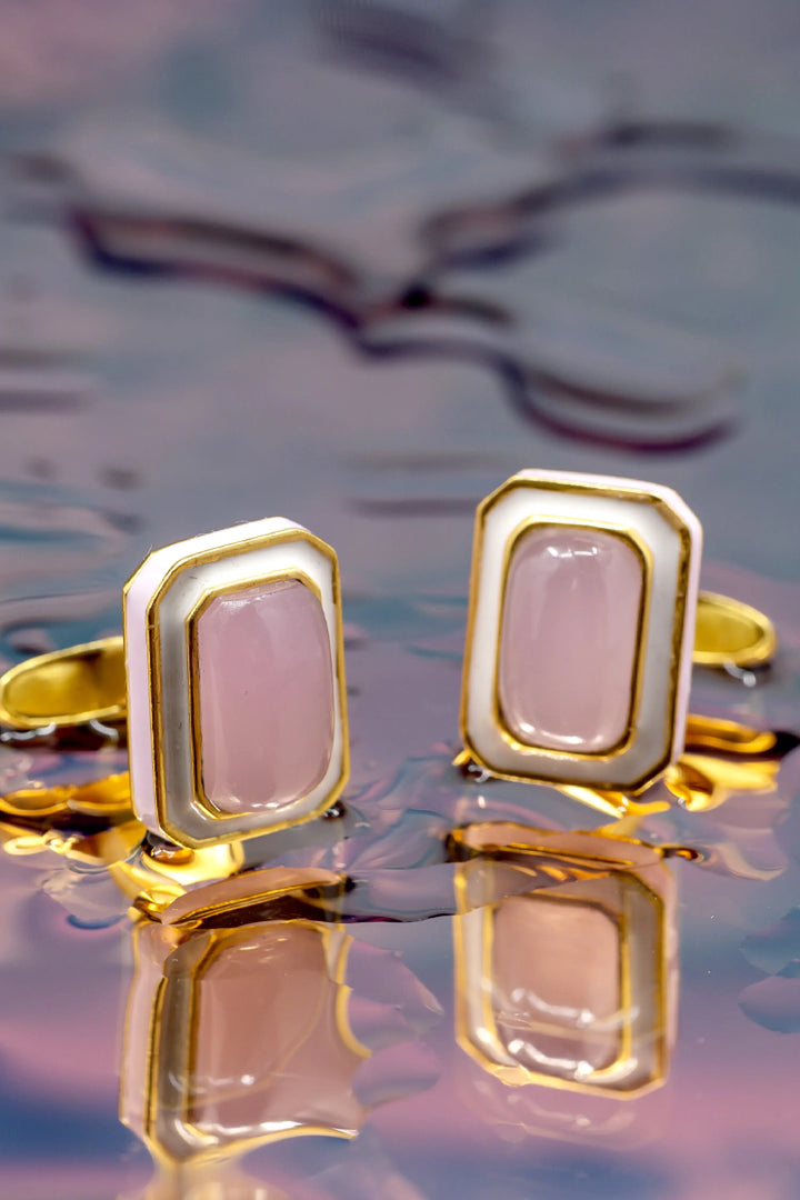 Cloudy Pink Tranquil Vitamin Sea Cufflinks