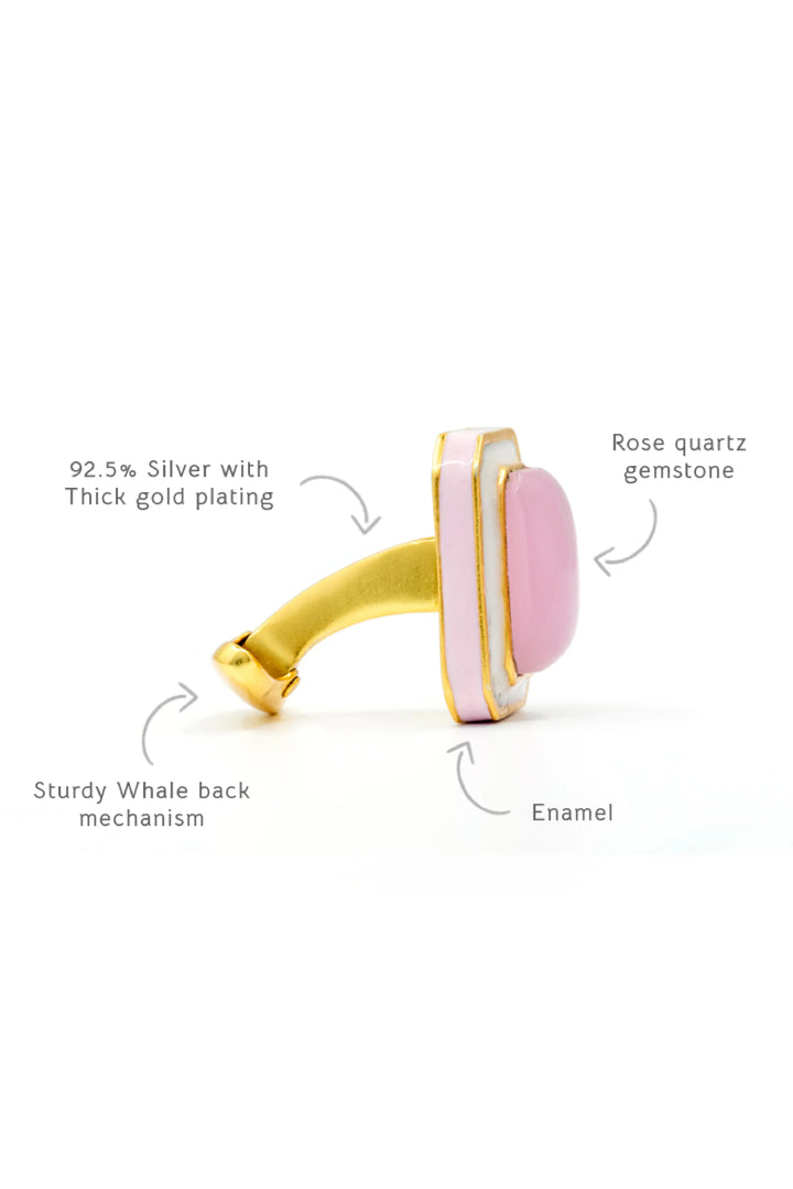 Cloudy Pink Tranquil Vitamin Sea Cufflinks