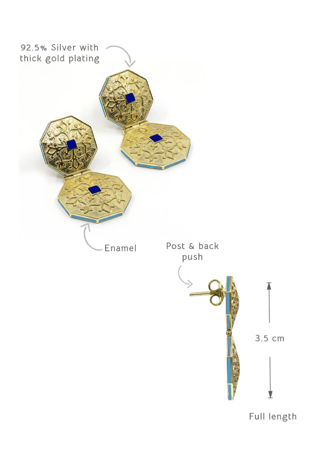 Goonj Surlio Earrings - Gold Plated