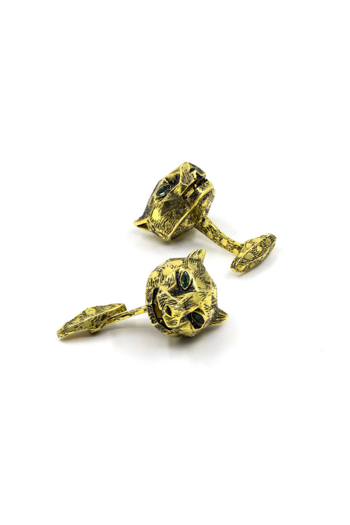Golden Untamed Panther Cufflinks