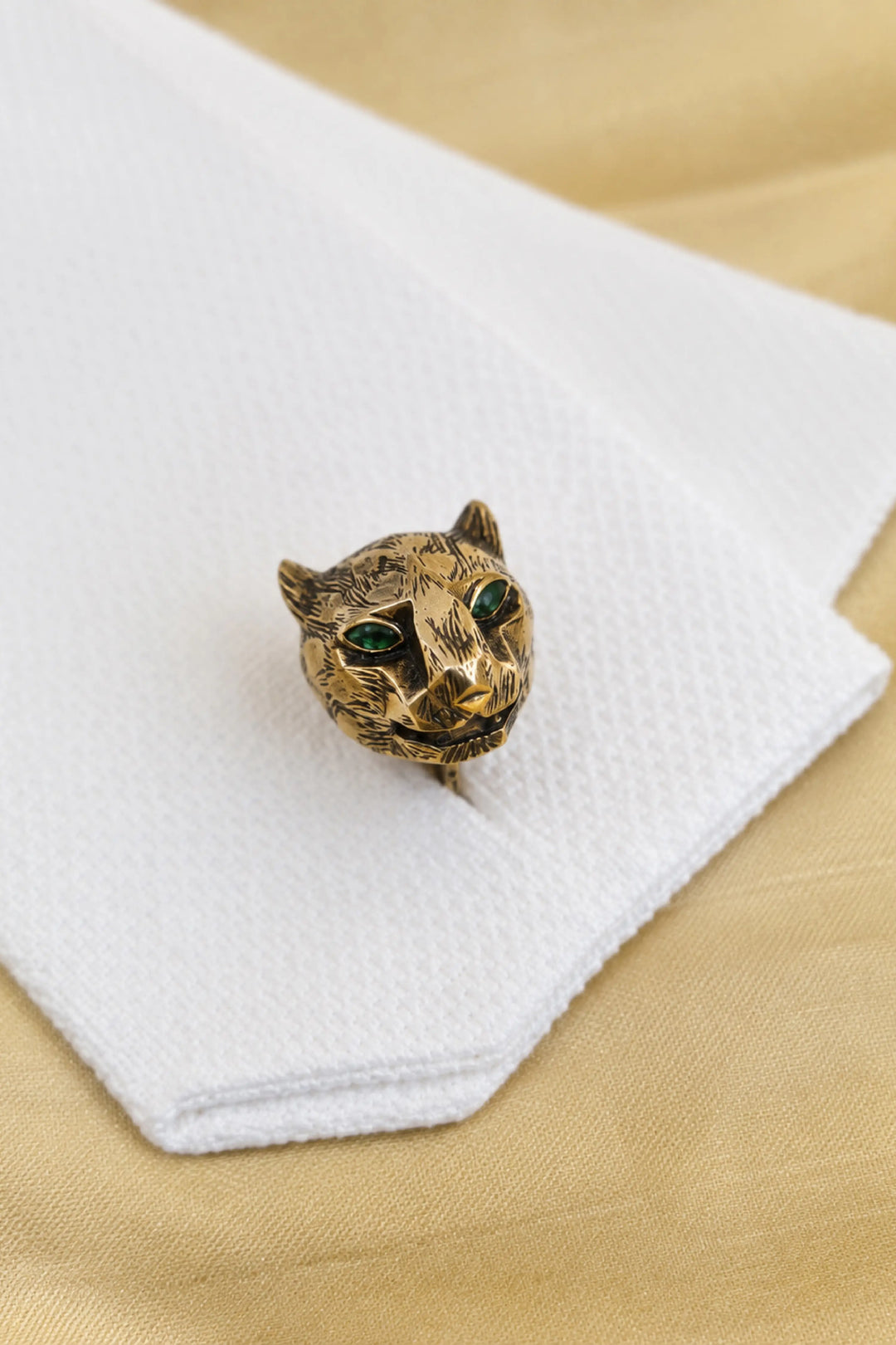 Golden Untamed Panther Cufflinks