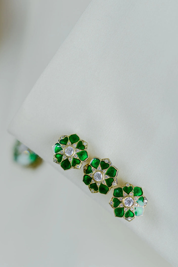 Rajwada Sherwani Buttons Green
