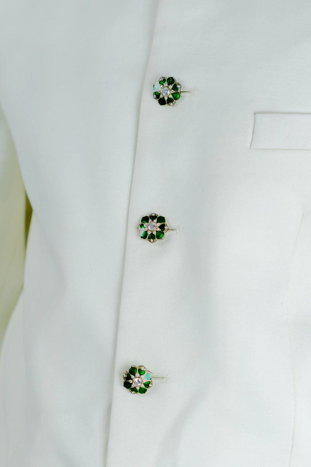 Rajwada Sherwani Buttons Green