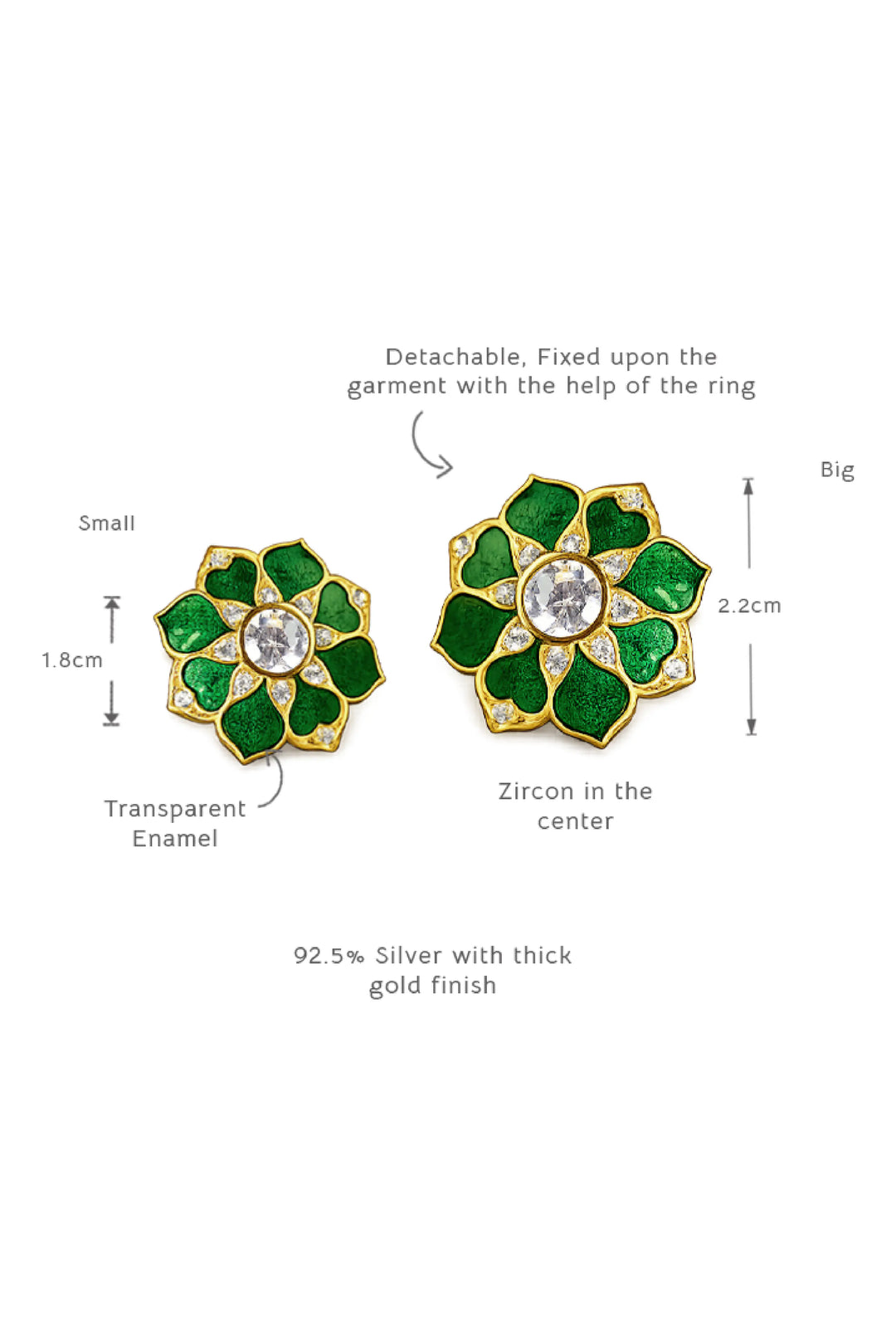 Rajwada Sherwani Buttons Green