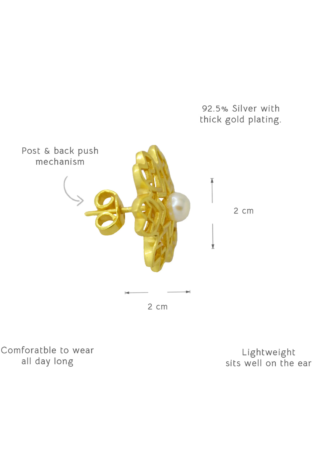 Rakaan - Ranjha Stud Earrings