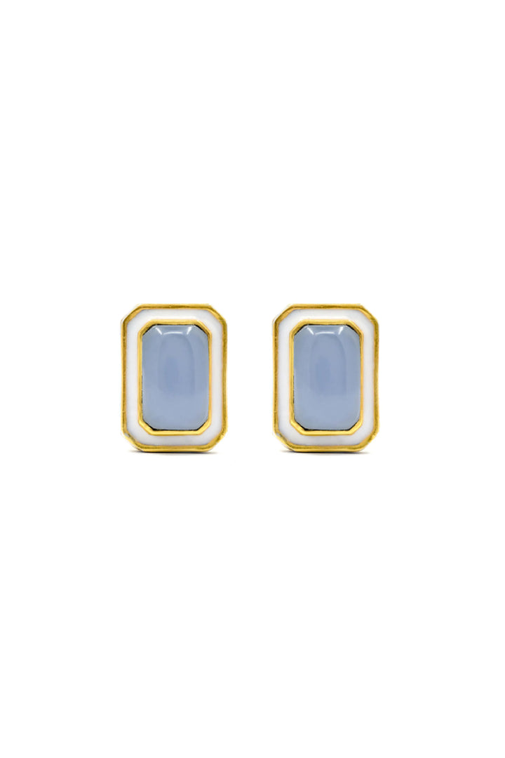 Tranquil Ripple Blue Vitamin Sea Stud Earrings