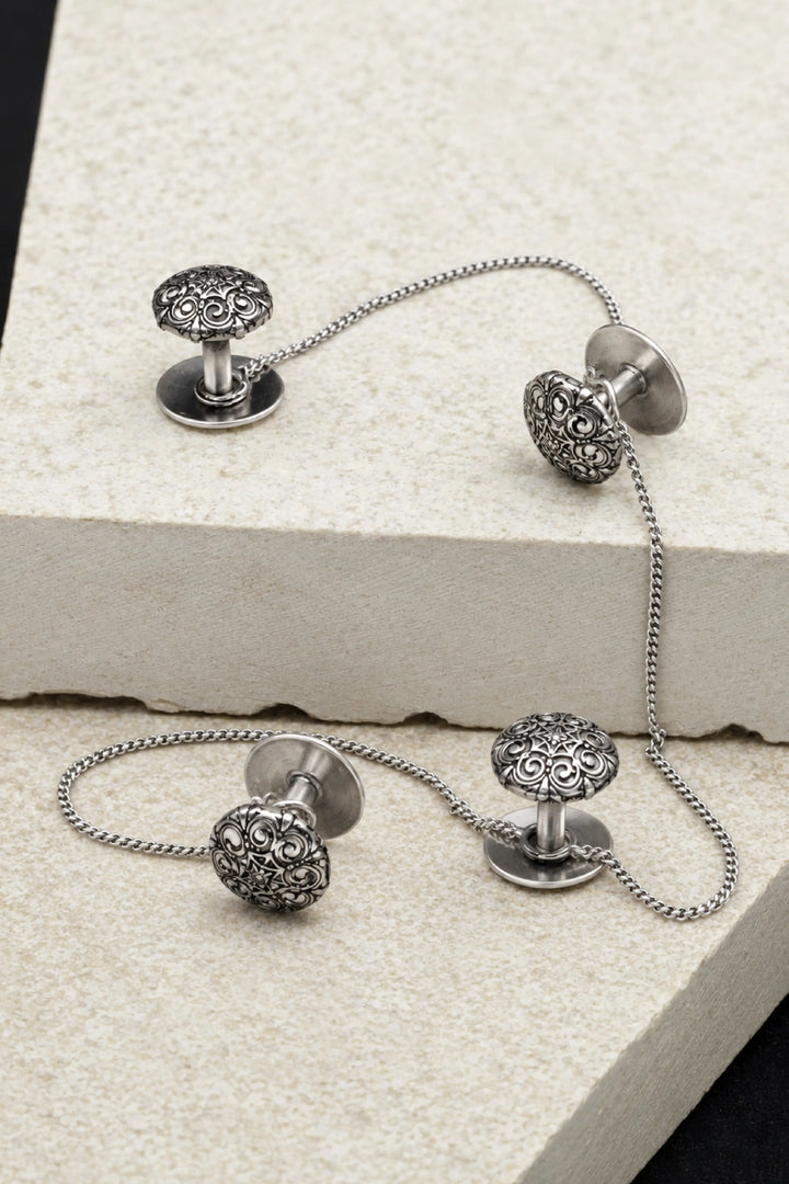 Silver Thar Kachri Kurta Buttons