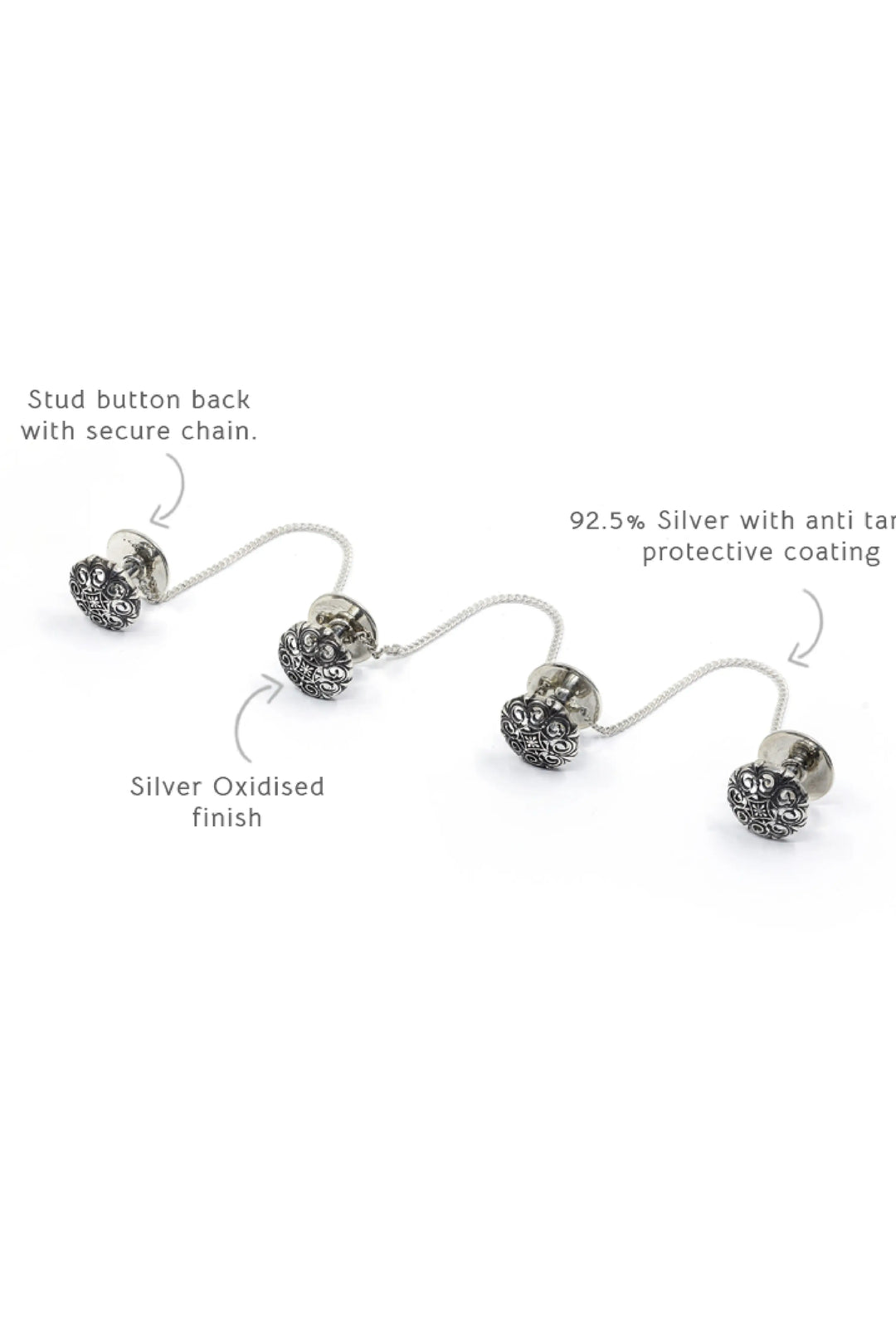 Silver Thar Kachri Kurta Buttons