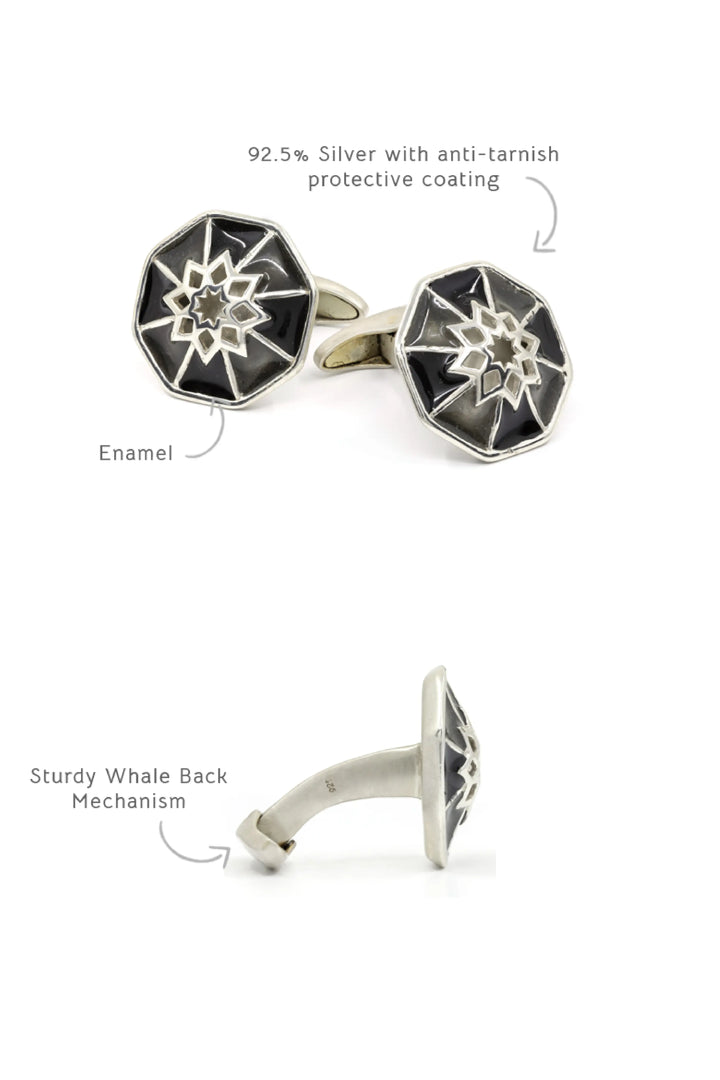 Dhoop Chaon Cufflinks Black
