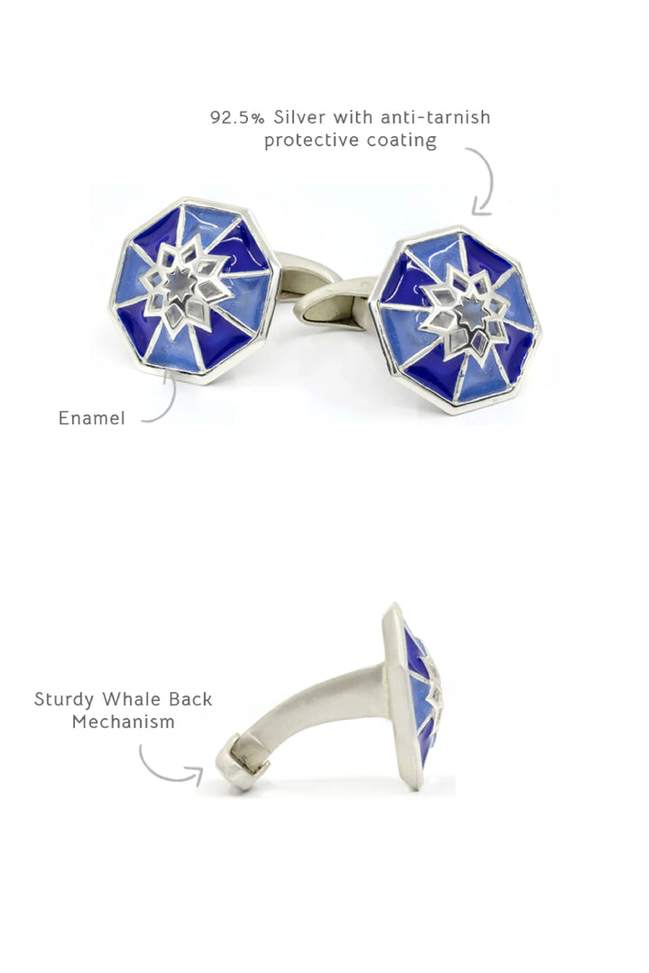 Dhoop Chaon Cufflinks Blue