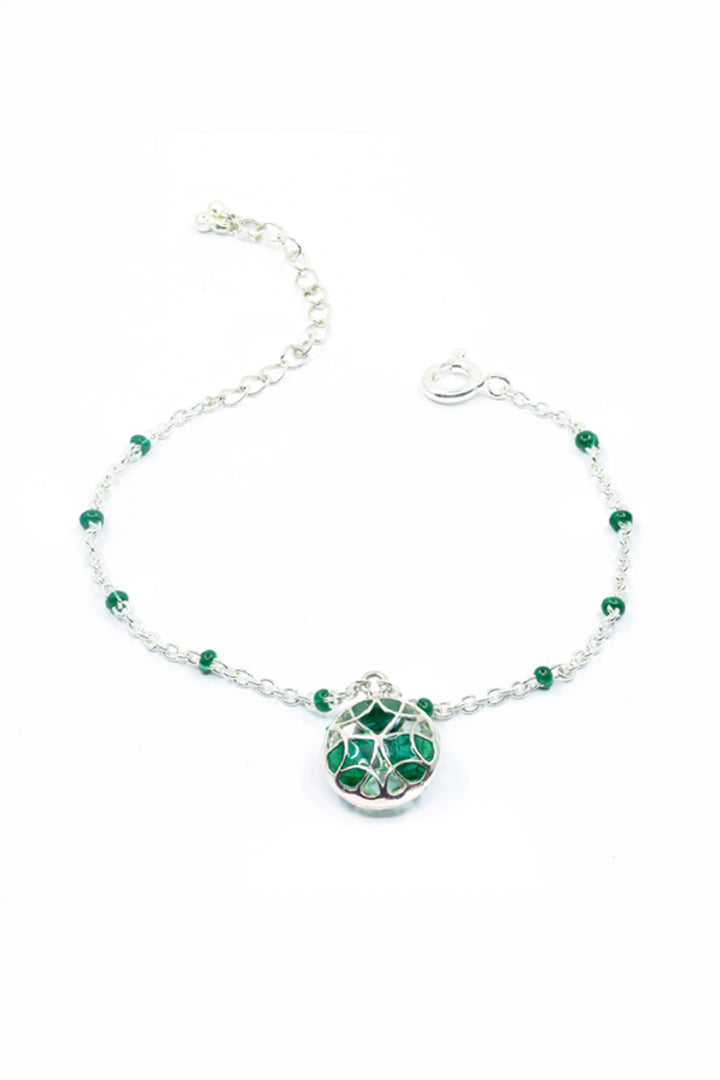 Prism charm bracelet -Rama Green