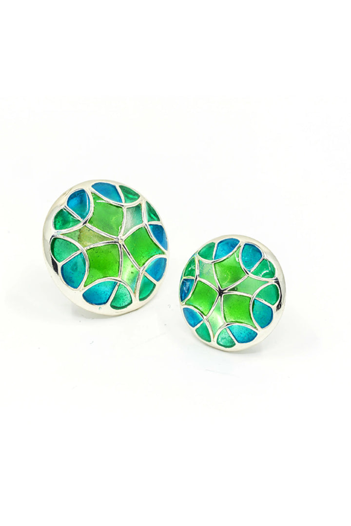 Kaleidoscope Cufflinks Green