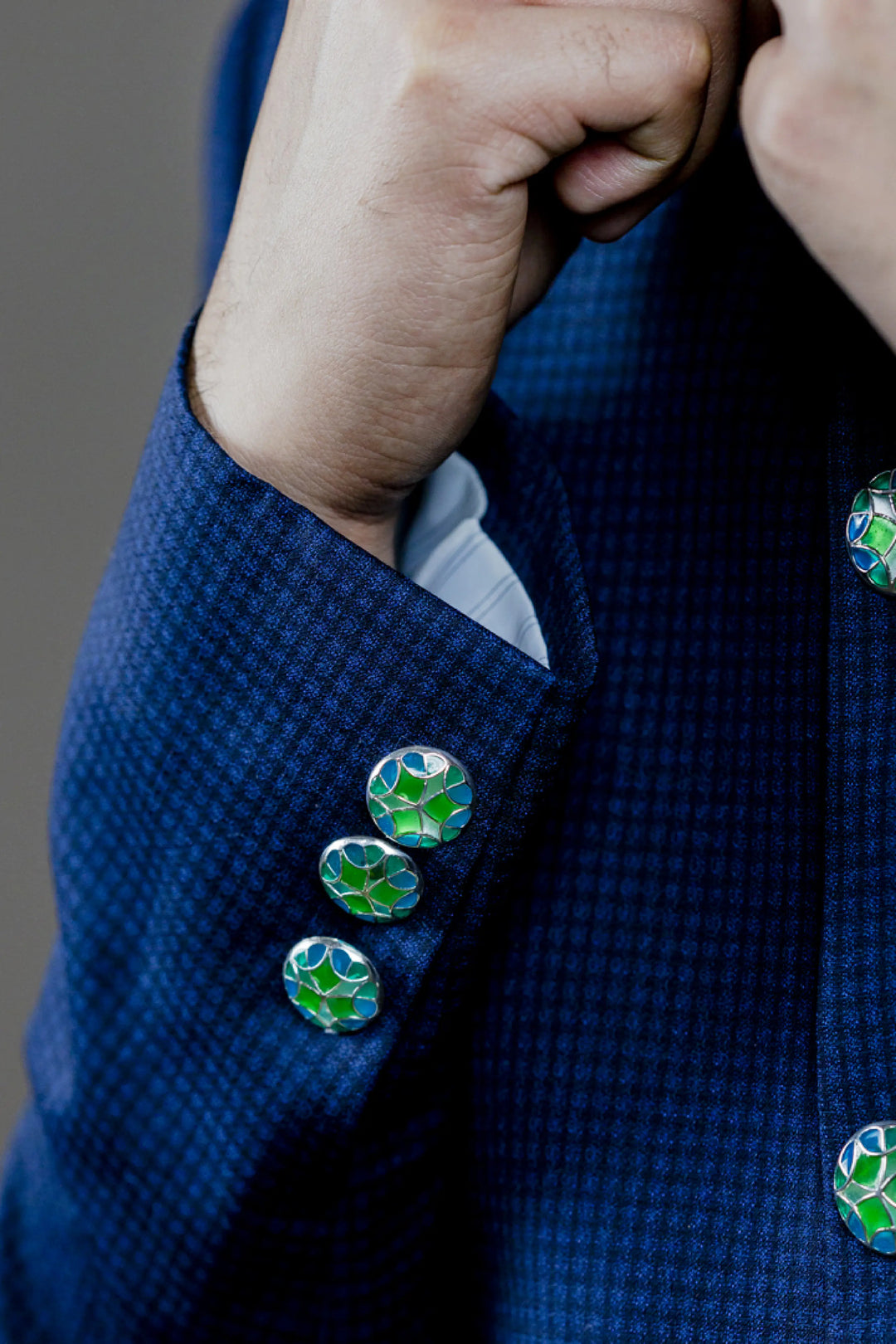 Kaleidoscope Cufflinks Green