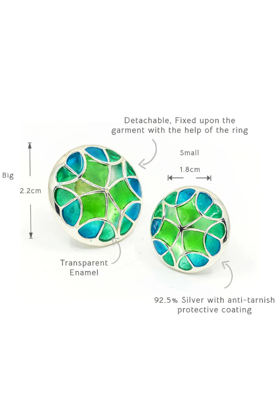 Kaleidoscope Cufflinks Green