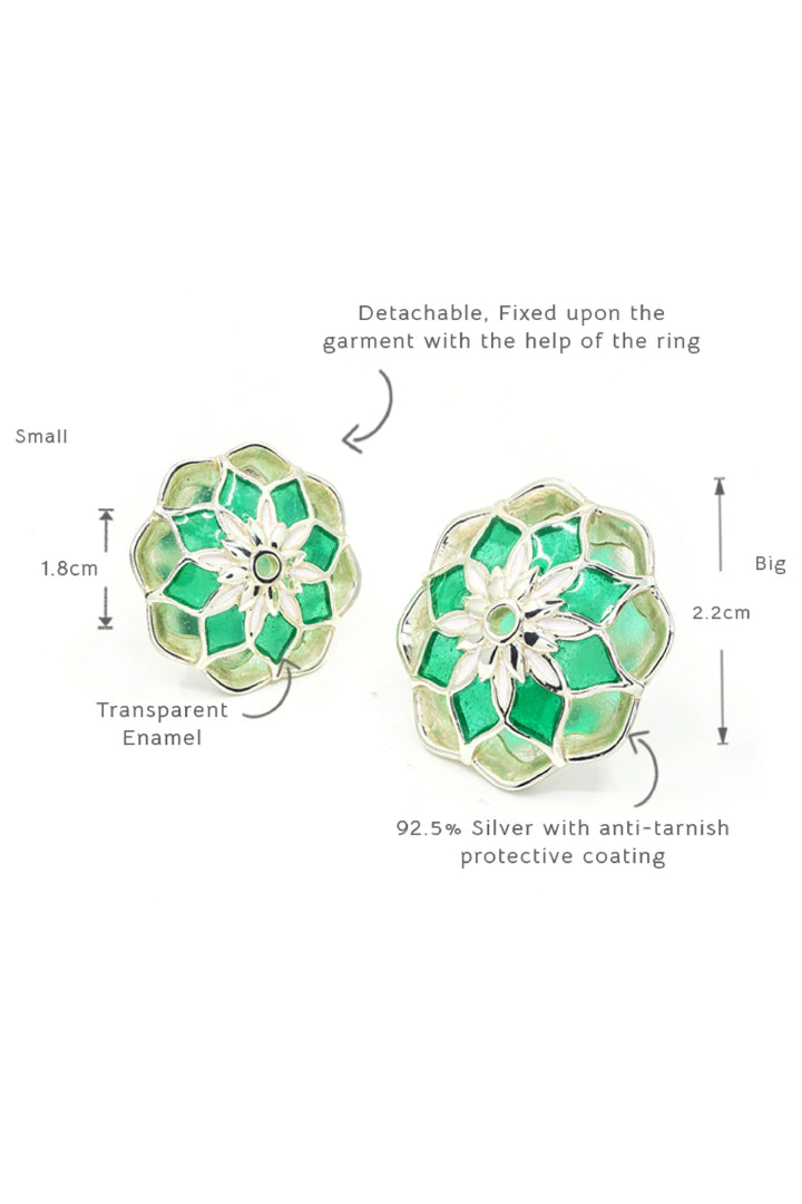 Green Gulaal Sherwani Buttons
