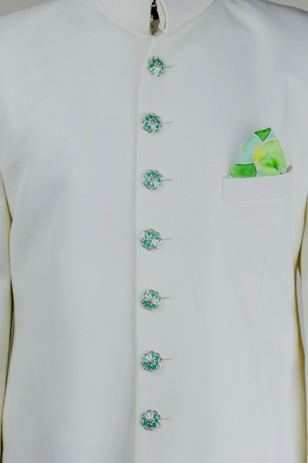 Green Gulaal Sherwani Buttons