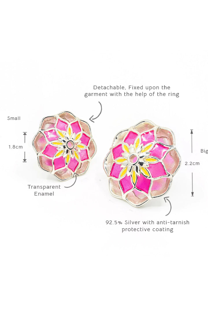 Pink Gulaal Sherwani Buttons