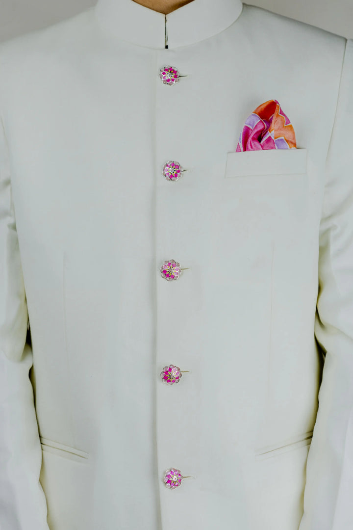 Pink Gulaal Sherwani Buttons