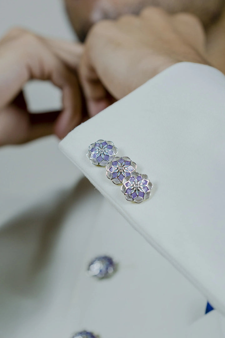 Purple Gulaal Sherwani Buttons