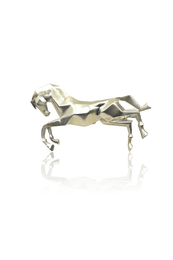 Silver Untamed Horse Lapel Pin