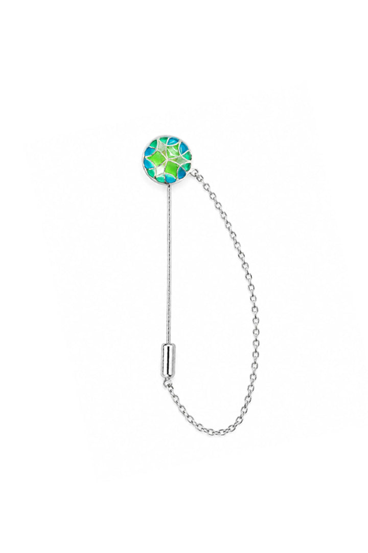 Rama Green Kaleidoscope Lapel Pin