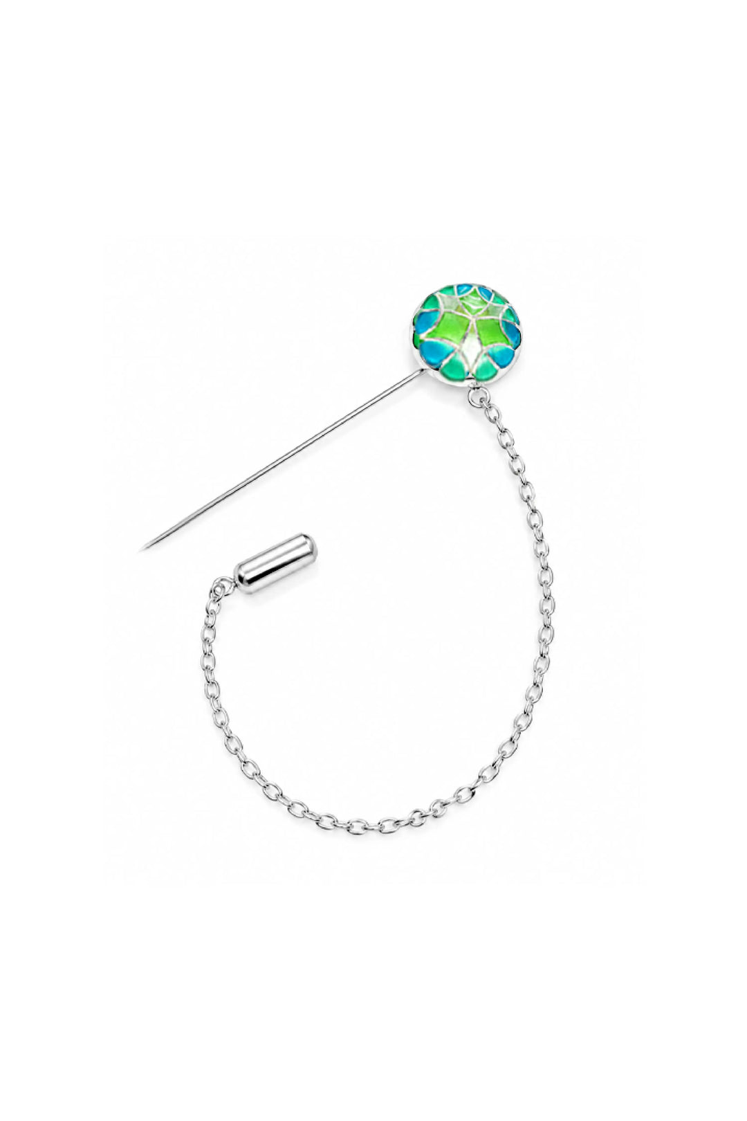 Rama Green Kaleidoscope Lapel Pin