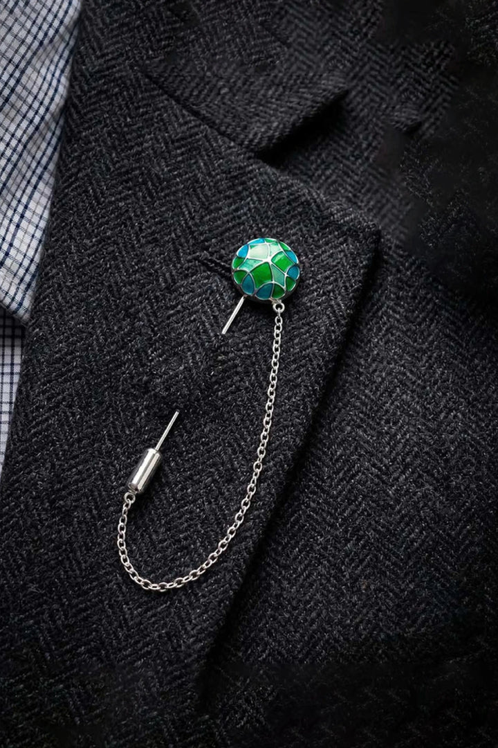 Rama Green Kaleidoscope Lapel Pin