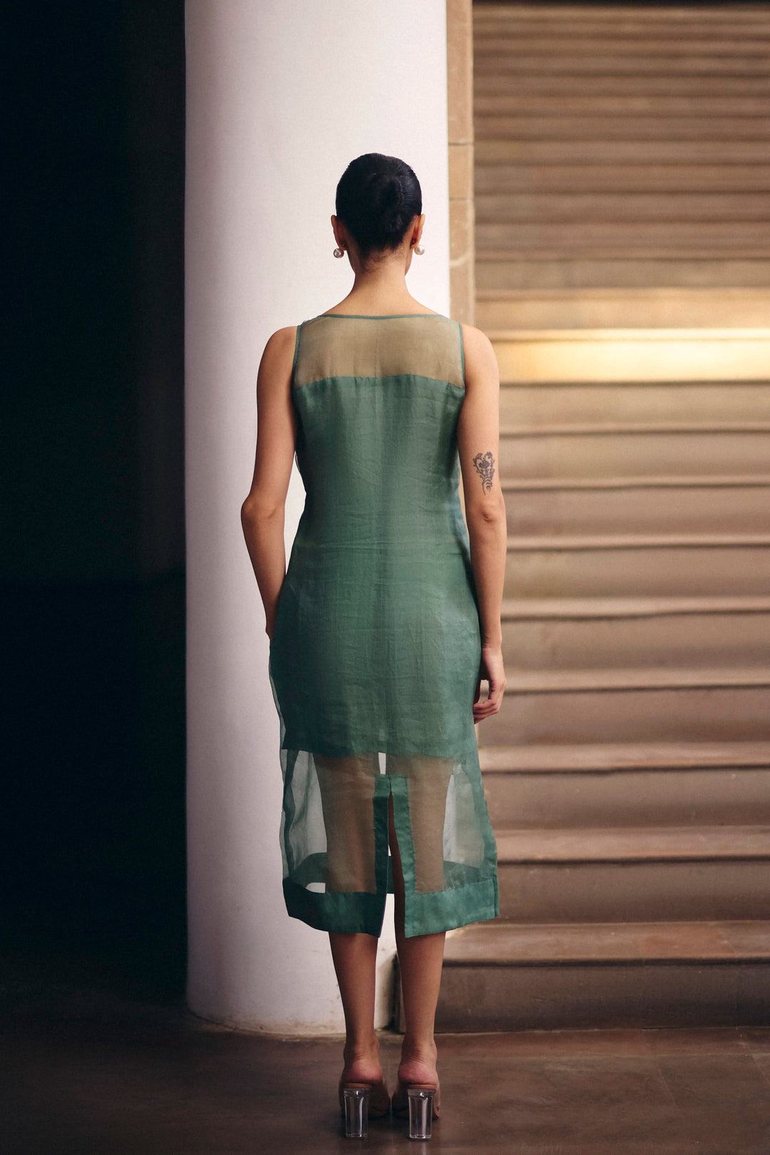 Sage Green Terra Dash Organza Dress