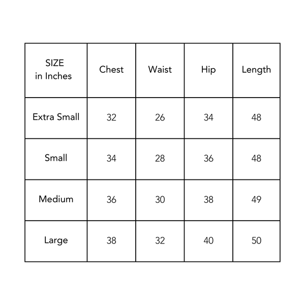 Size Chart (cm)