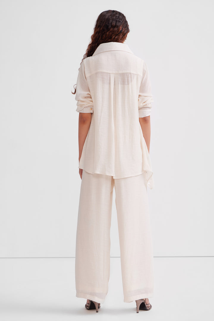 Multi-colored yoke twin set