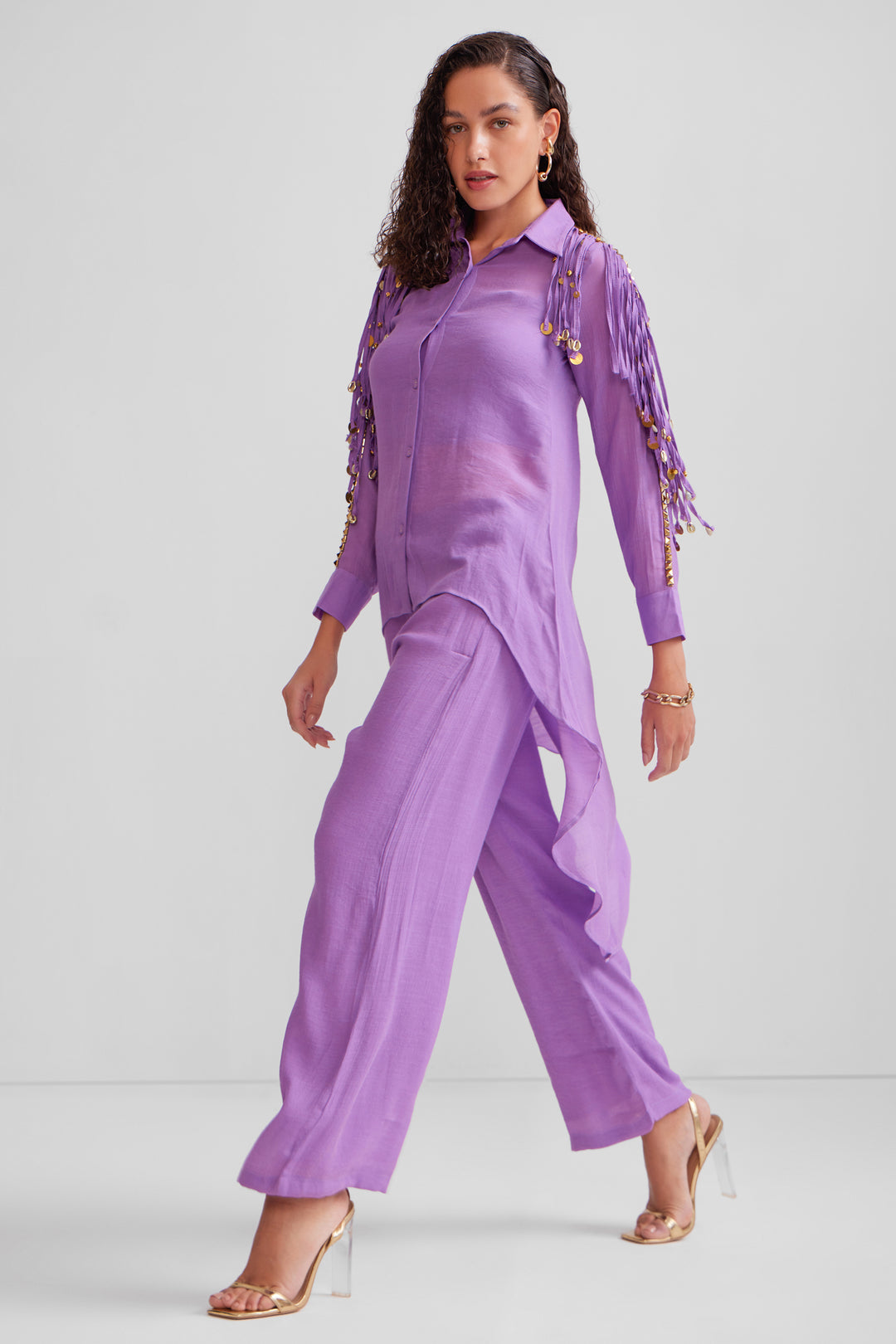 Waterfall jhalar shirt set