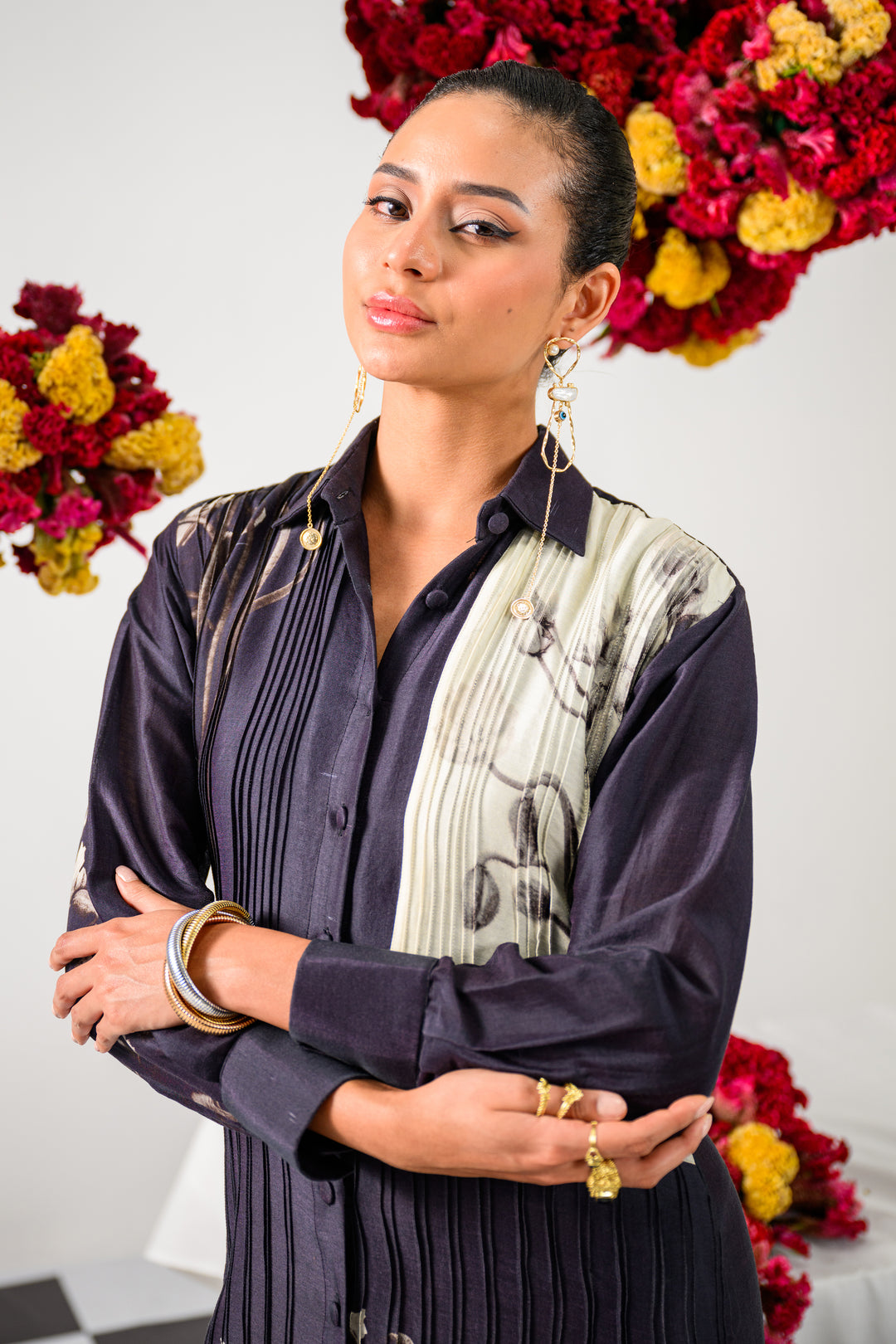 ANTIQUE BLOOM SHIRT DRESS
