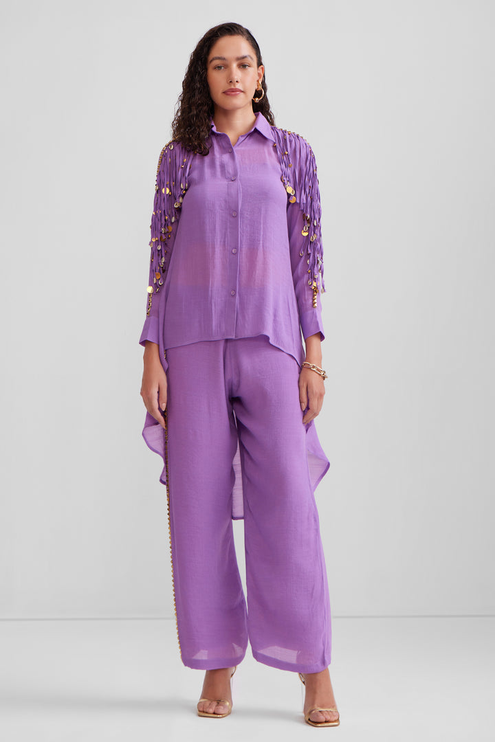 Waterfall jhalar shirt set
