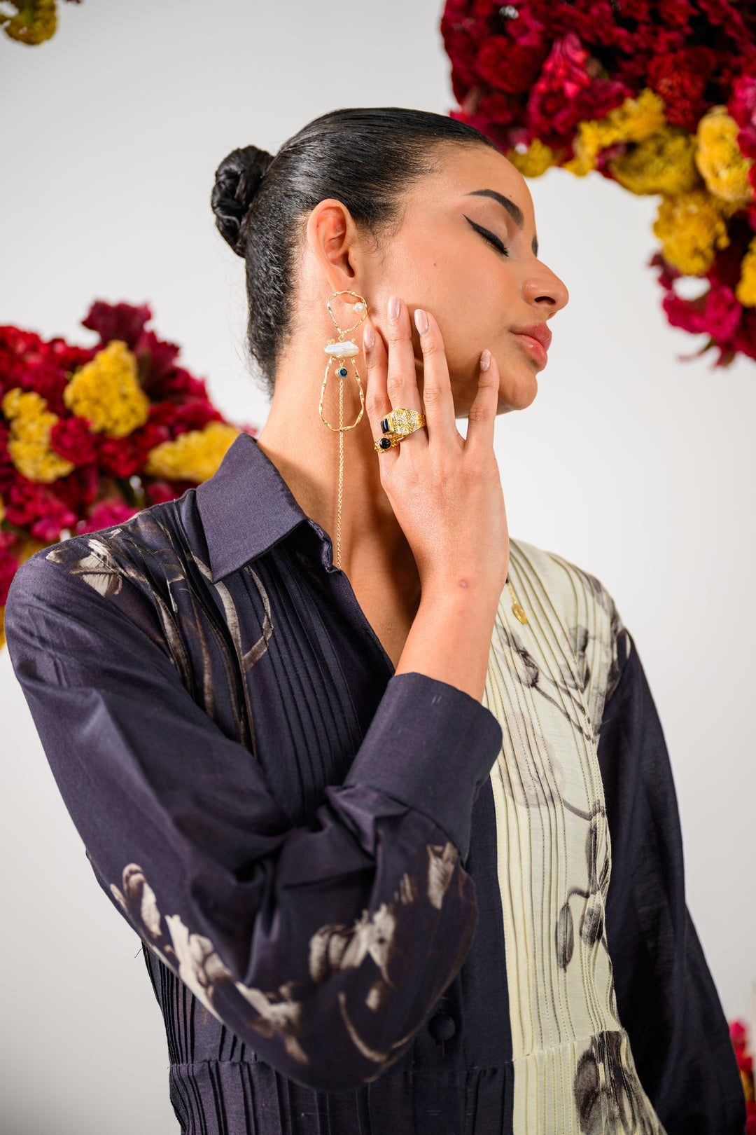 ANTIQUE BLOOM SHIRT DRESS